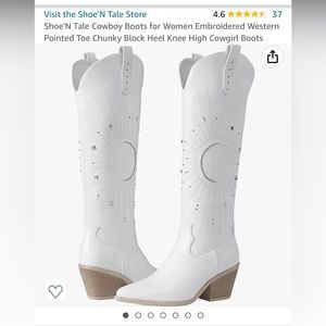 NWT White Cowgirl Boots